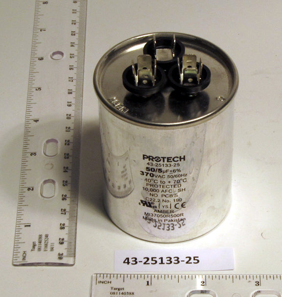 Rheem Furnace Parts 43-25133-25 Condensing Unit Dual Capacitor