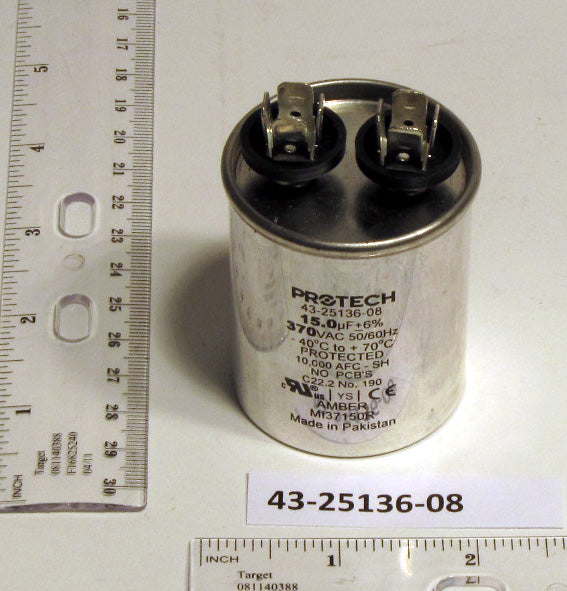 Rheem Furnace Parts 43-25136-08 Gas Furnace Single Capacitor