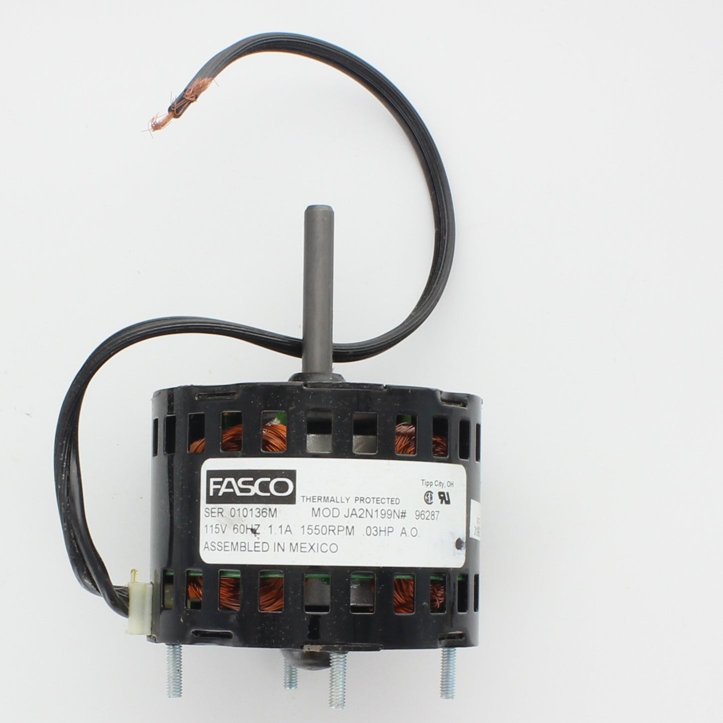 Reznor 96287 Gas Fired Unit Heater Fan Motor