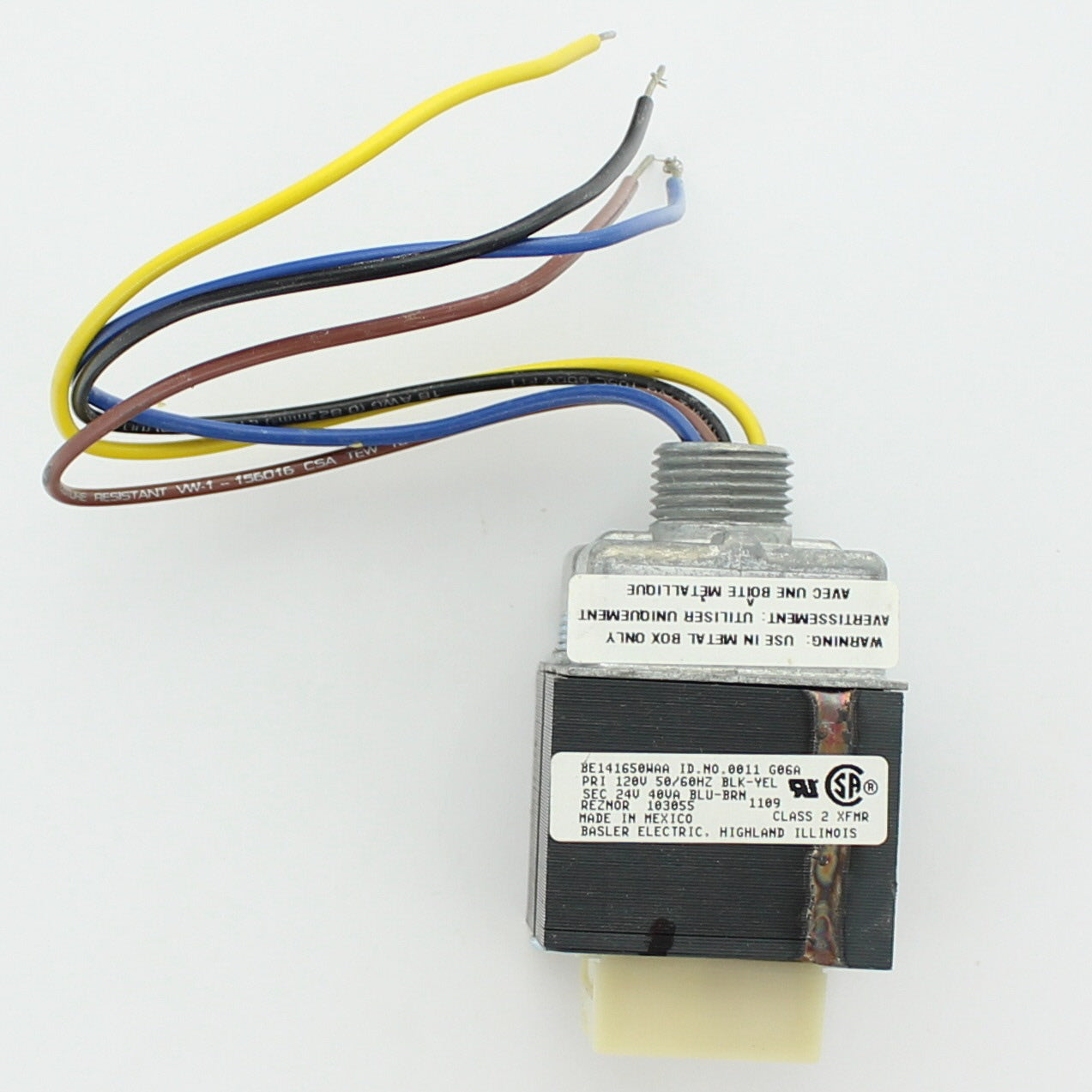 Reznor 103055 Duct Furnace Damper Transformer Control