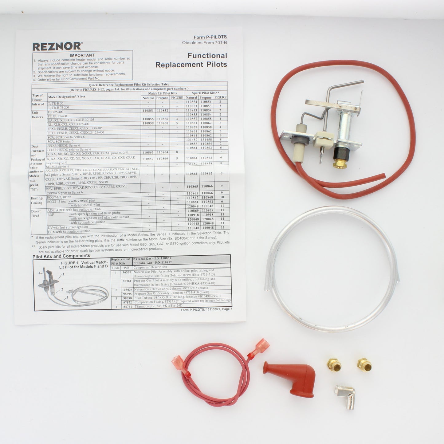 Reznor 110862 Unit Heater Spark Pilot Kit