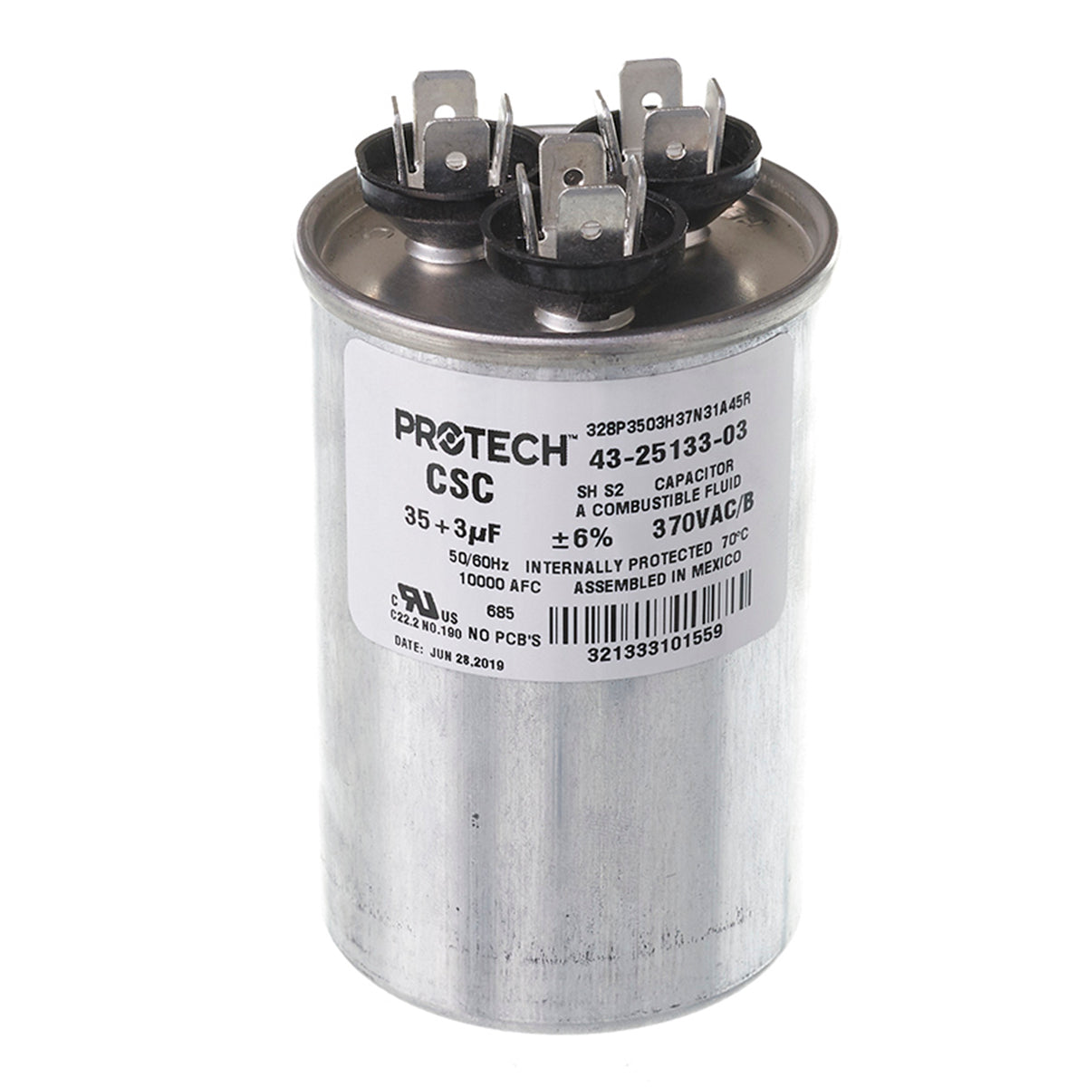 Rheem Furnace Parts 43-25133-03 Condensing Unit Dual Capacitor