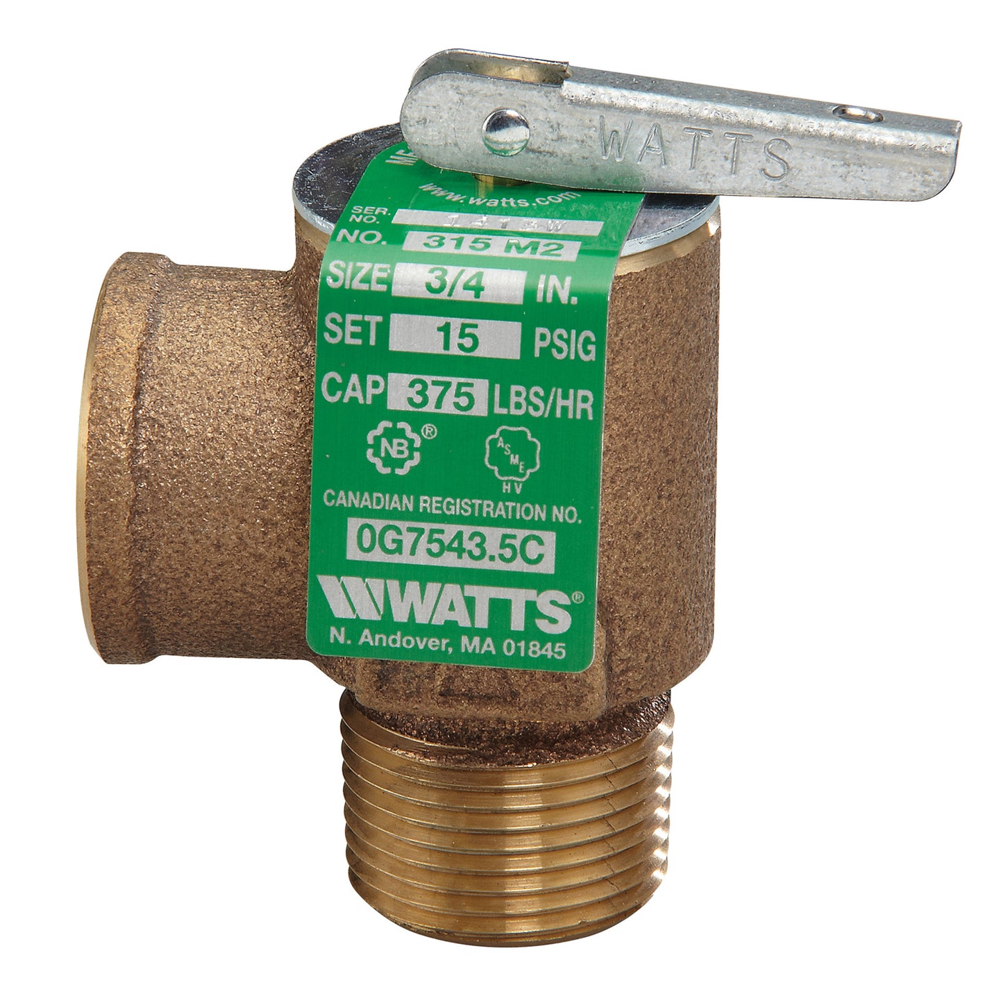 Watts 315M2 Steam Safety Relief Valve