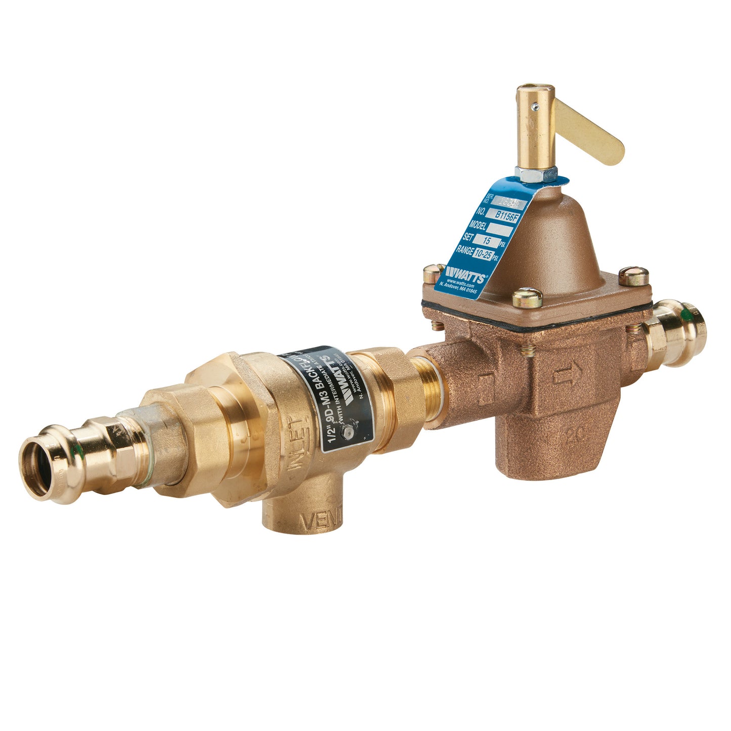 Watts B911T Boiler Combination Fill Valve and Backflow Preventer
