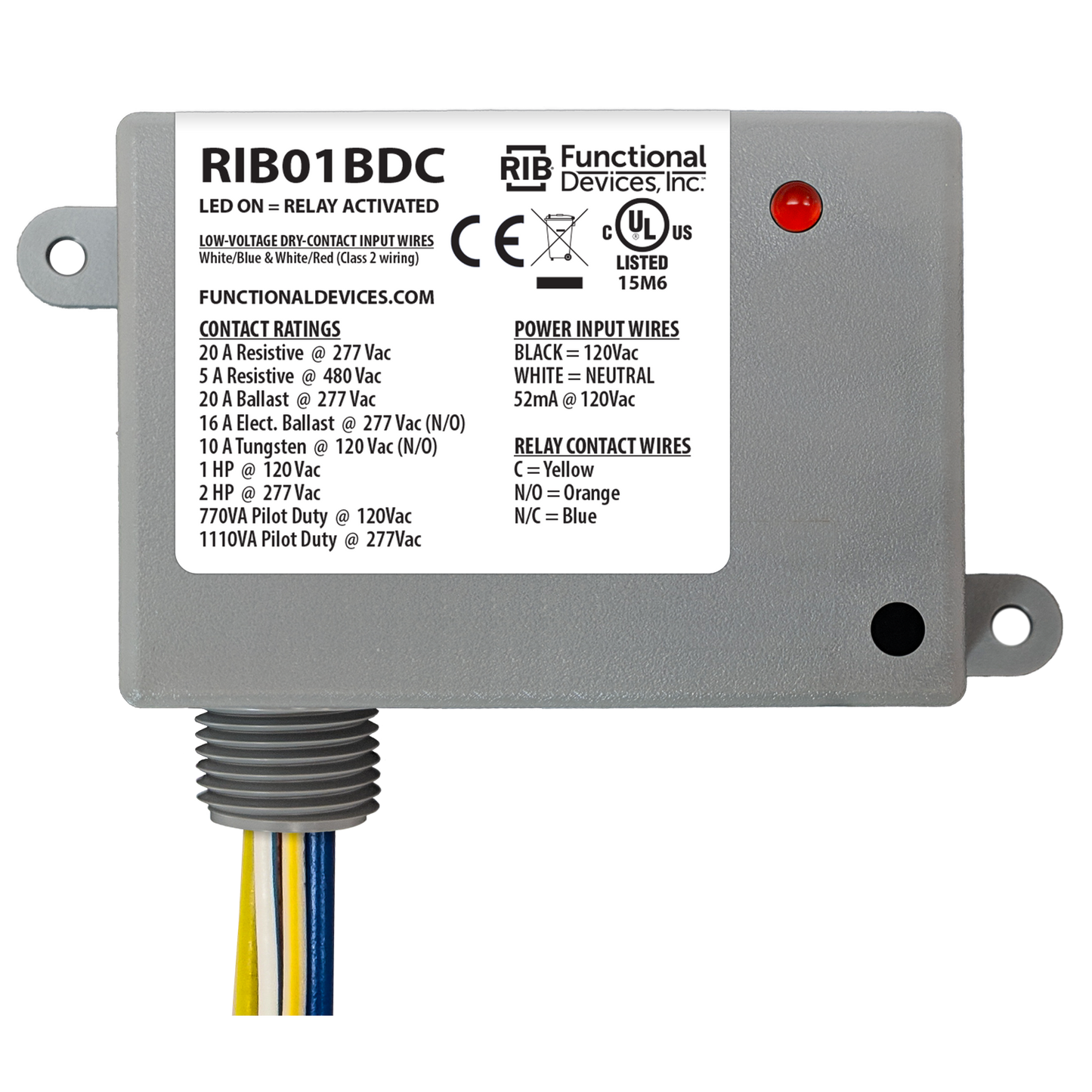 RIB Relays RIB01BDC Enclosed Relay