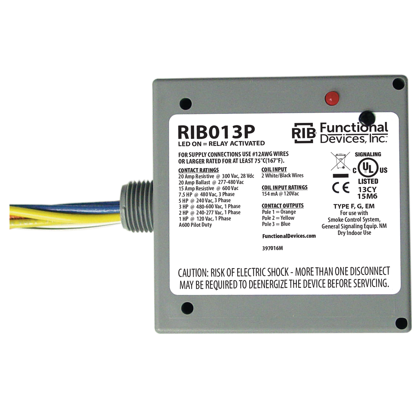 RIB Relays RIB013P Enclosed Power Control Relay