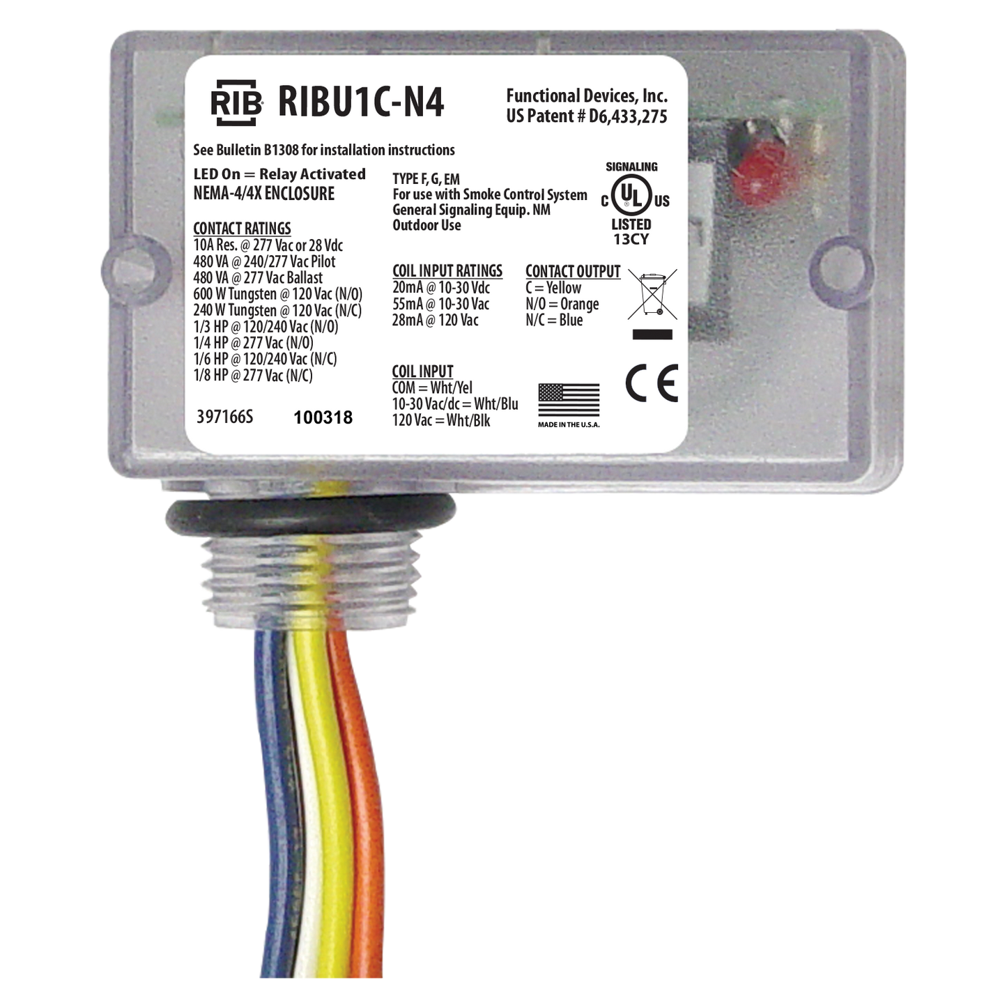 RIB Relays RIBU1C-N4