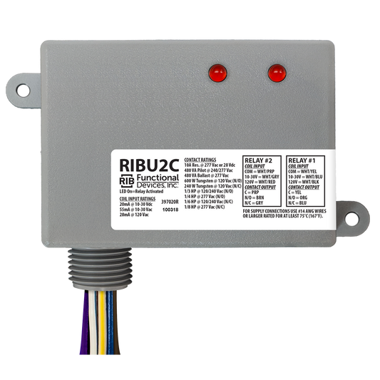 RIB Relays RIBU2C Enclosed Pilot Control Relay