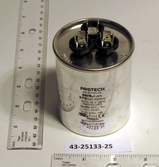 Rheem Furnace Parts 43-25133-25 Condensing Unit Dual Capacitor