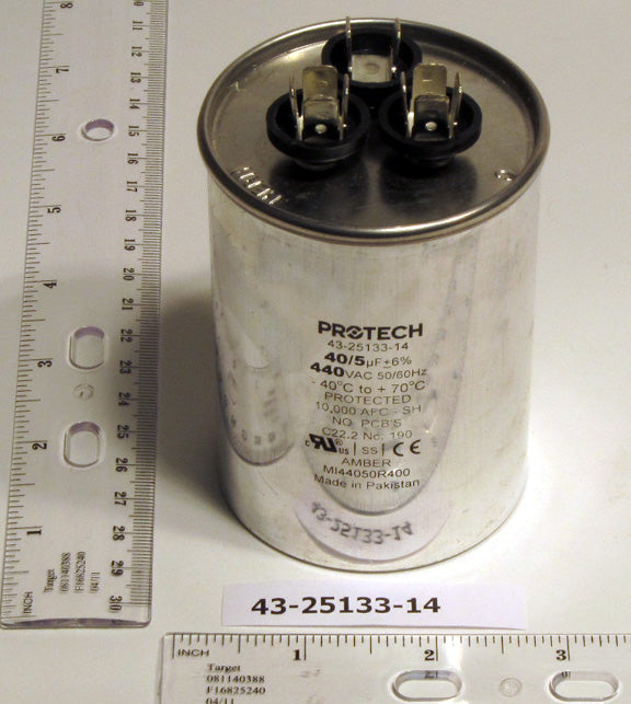 Rheem Furnace Parts 43-25133-14 Condensing Unit Dual Capacitor