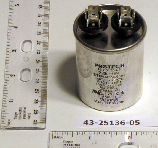 Rheem Furnace Parts 43-25136-05 Gas Furnace Single Capacitor