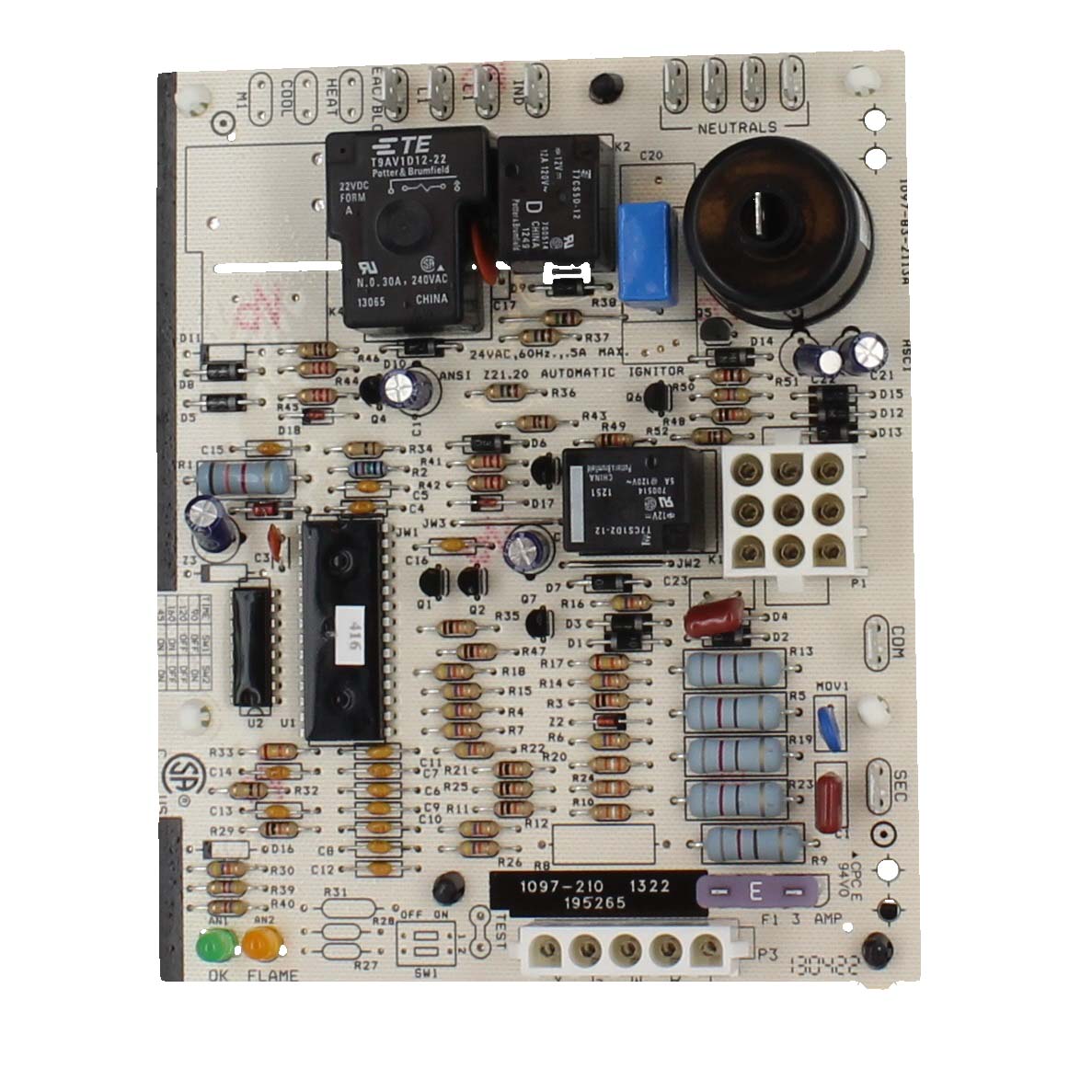 Reznor 195265 Unit Heater Direct Spark Ignition Control Board