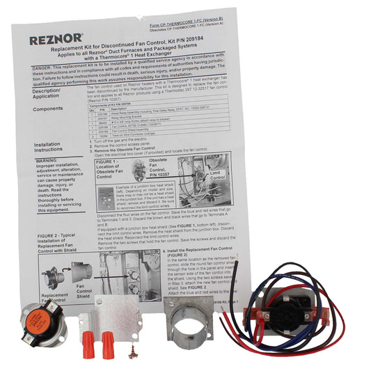 Reznor 209184 Duct Furnace Fan Control Kit