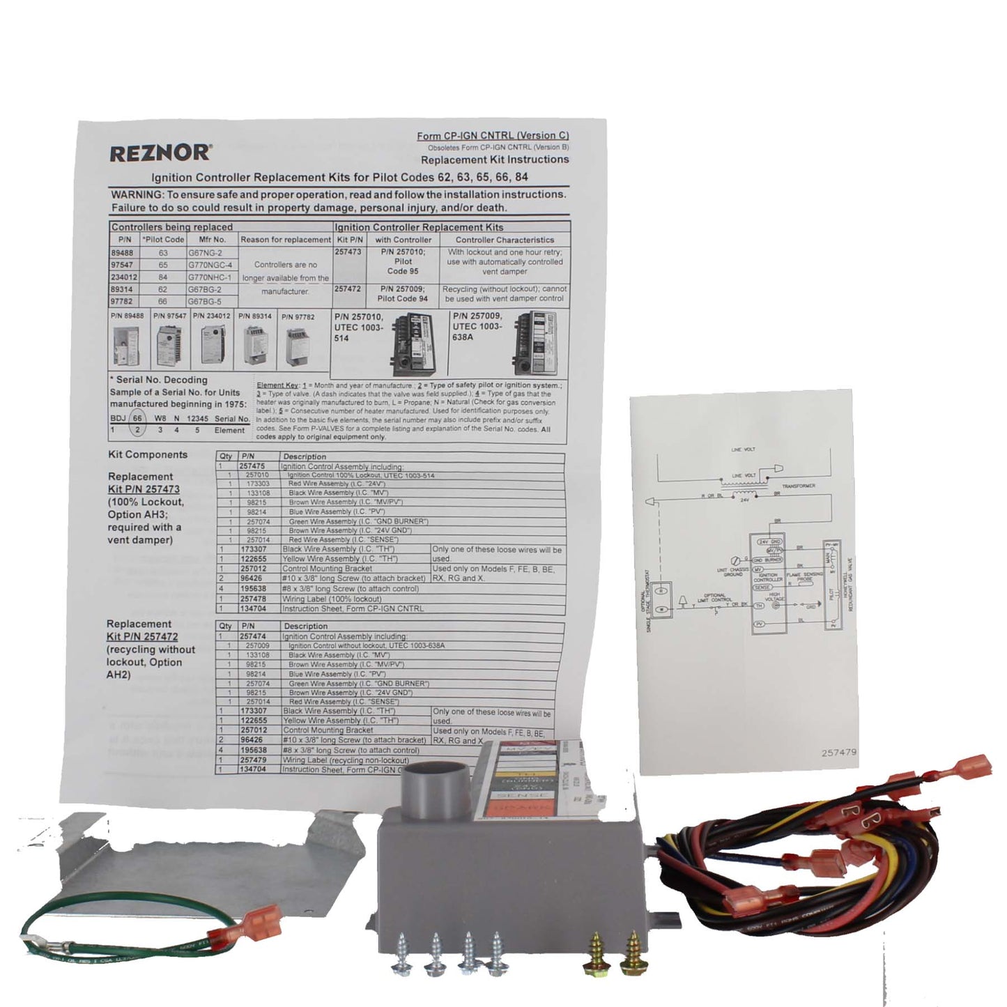 Reznor 257472 Pilot System Ignition Controller Kit