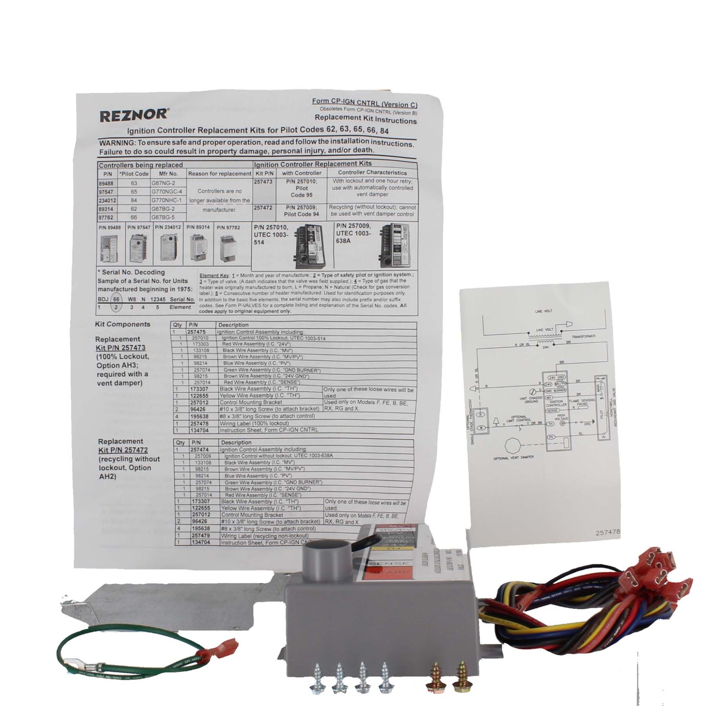 Reznor 257473 Pilot System Ignition Controller Kit