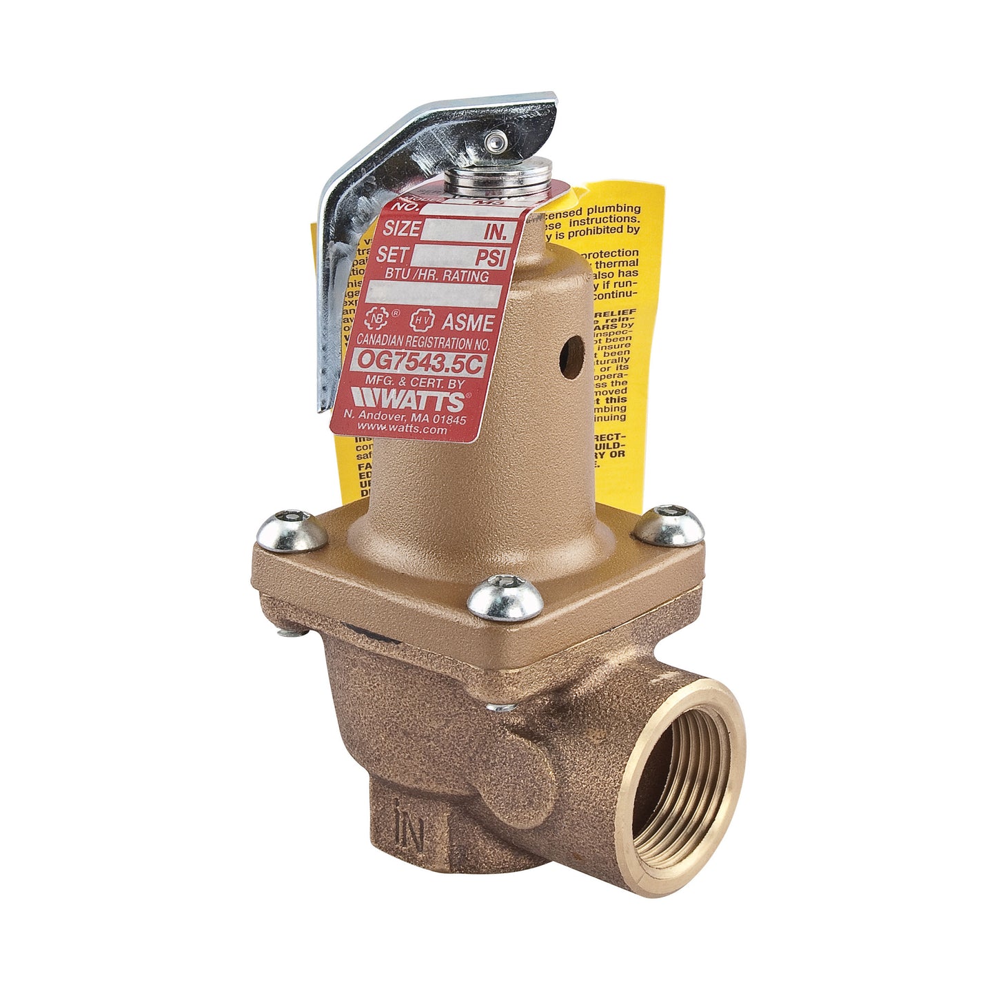 Watts 174A-3/4-150 Boiler Pressure Relief Valve