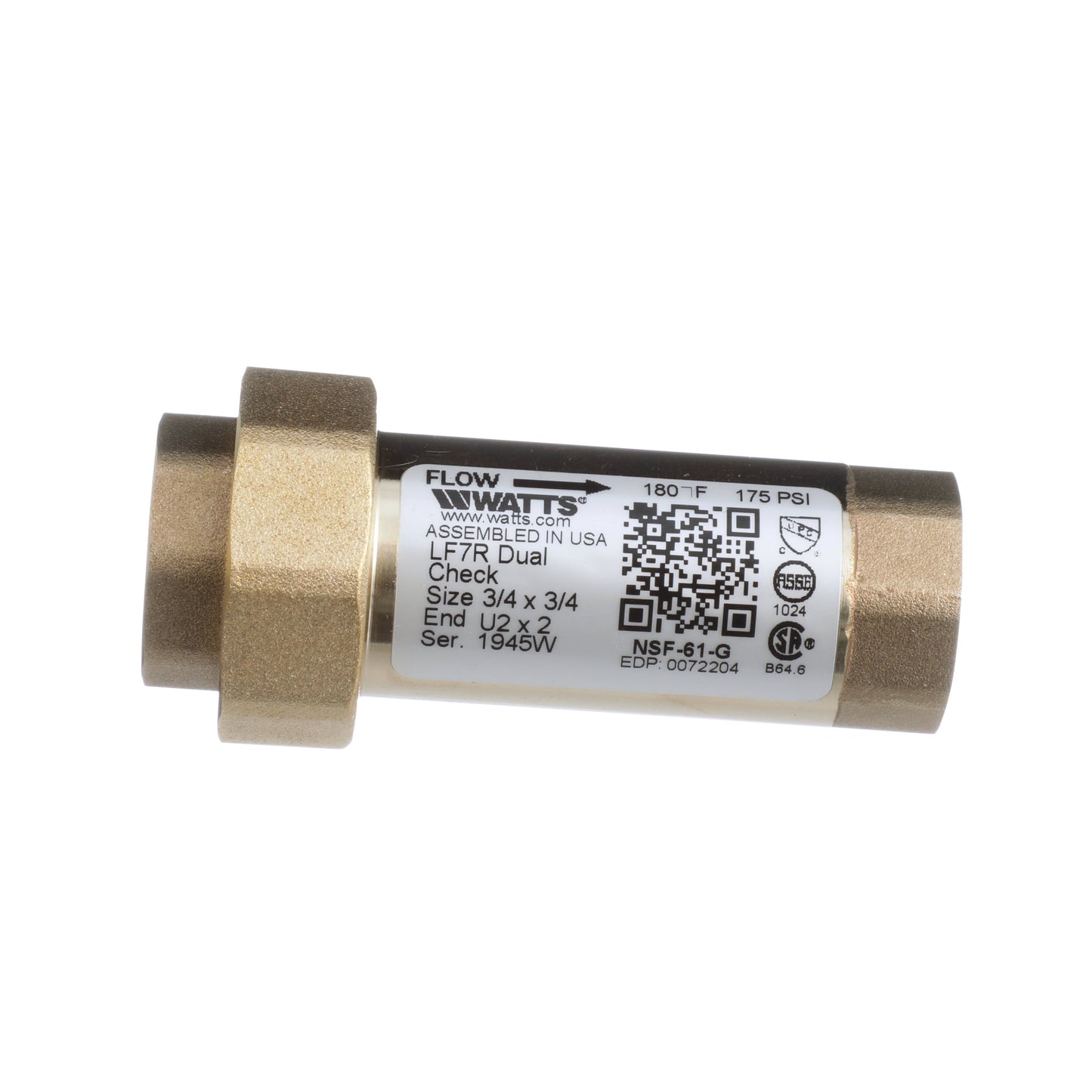 Watts LF7RU2-2 Dual Check Valve
