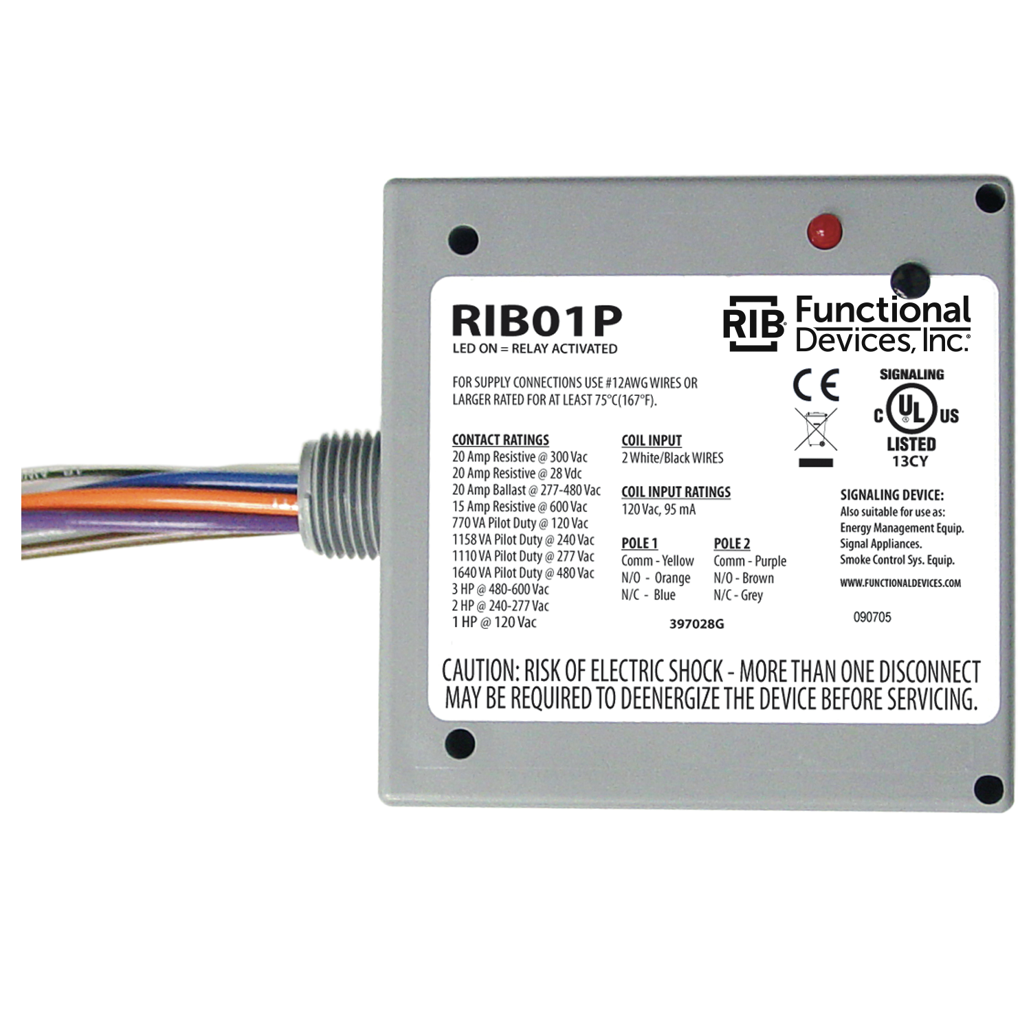 RIB Relays RIB01P Enclosed Power Control Relay – New England Supply House