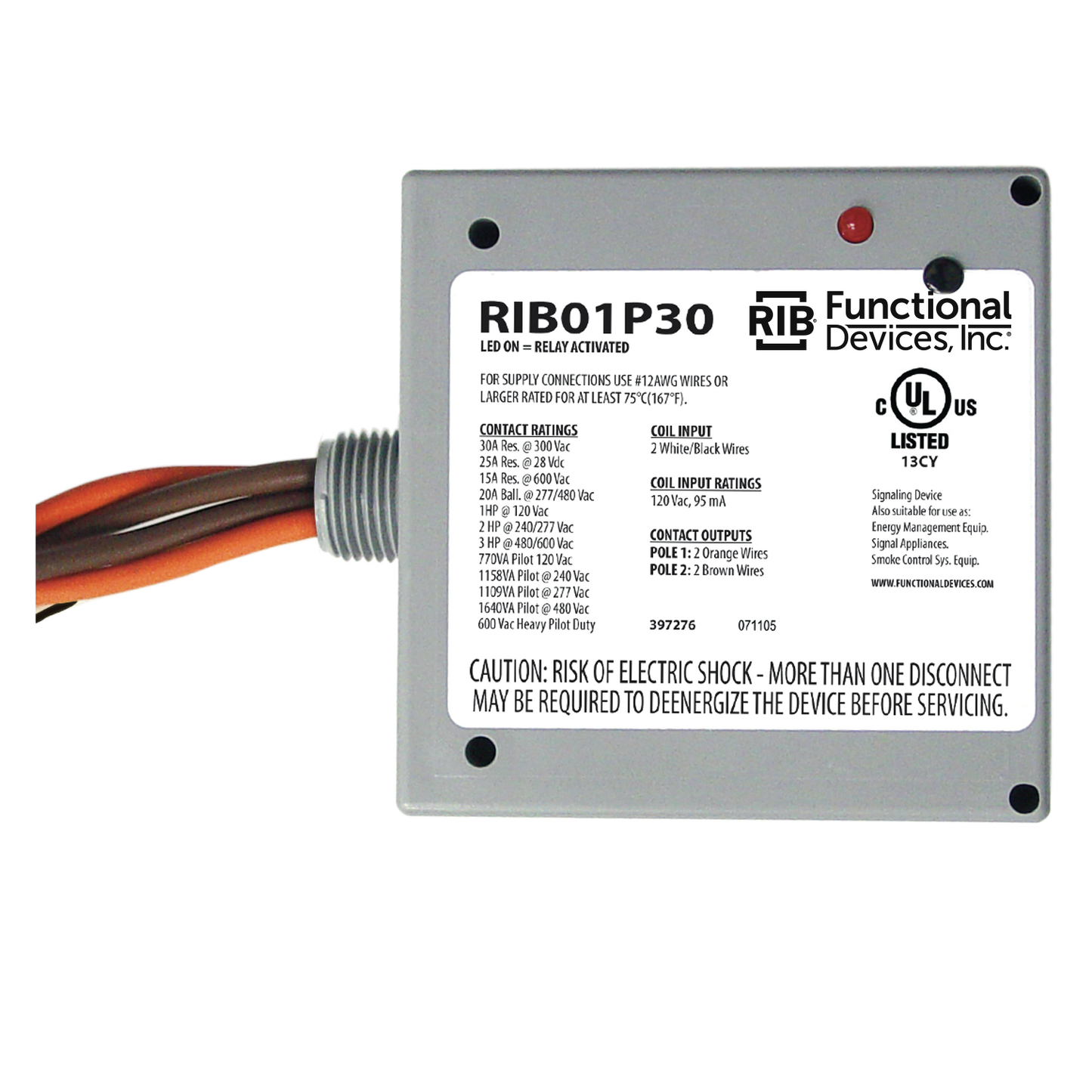 RIB Relays RIB01P30 Enclosed Power Control Relay