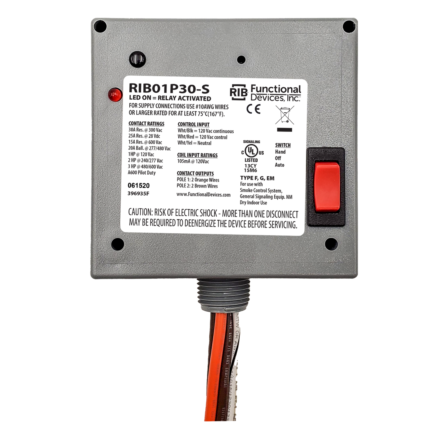 RIB Relays RIB01P30-S Enclosed Power Control Relay
