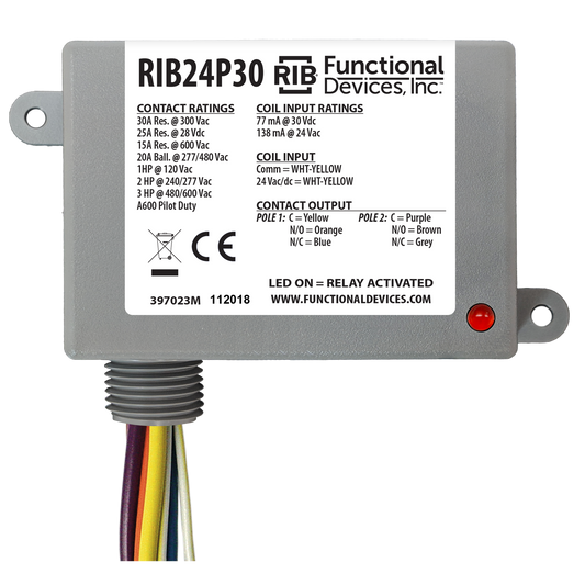 RIB Relays RIB24P30 Enclosed Power Control Relay