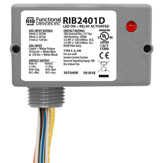 RIB Relays RIB2401D Enclosed Pilot Control Relay