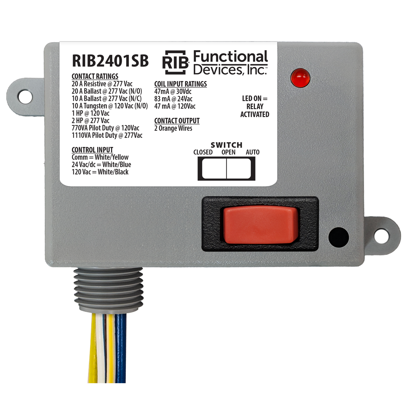 RIB Relays RIB2401SB Enclosed Power Control Relay