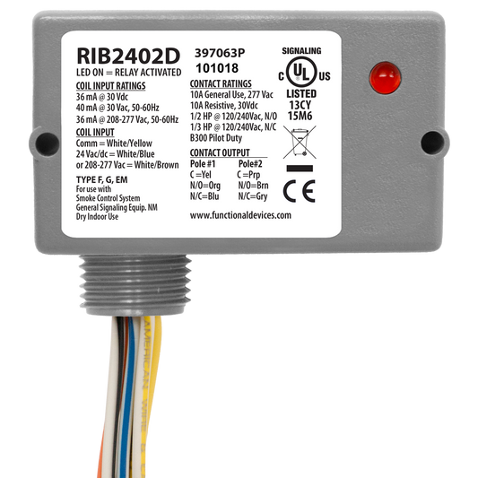 RIB Relays RIB2402D Enclosed Pilot Control Relay