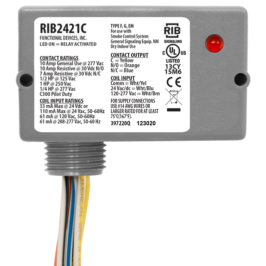 RIB Relays RIB2421C Enclosed Pilot Control Relay
