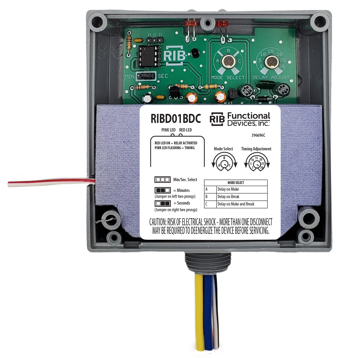 RIB Relays RIBD01BDC Enclosed Time Delay Relay – New England Supply House