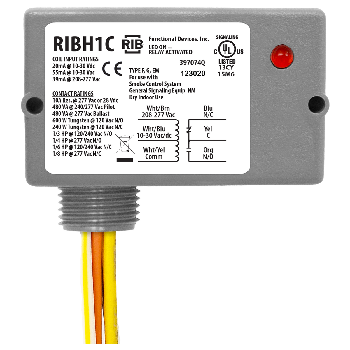 RIB Relays RIBH1C Enclosed Pilot Control Relay