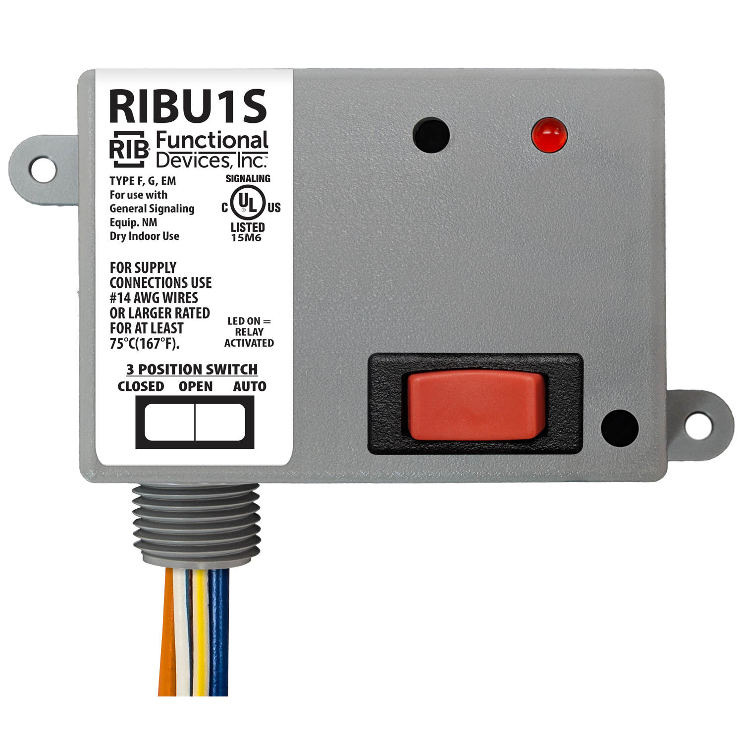 RIB Relays RIBU1S Enclosed Pilot Control Relay | AC/DC Operated – New ...