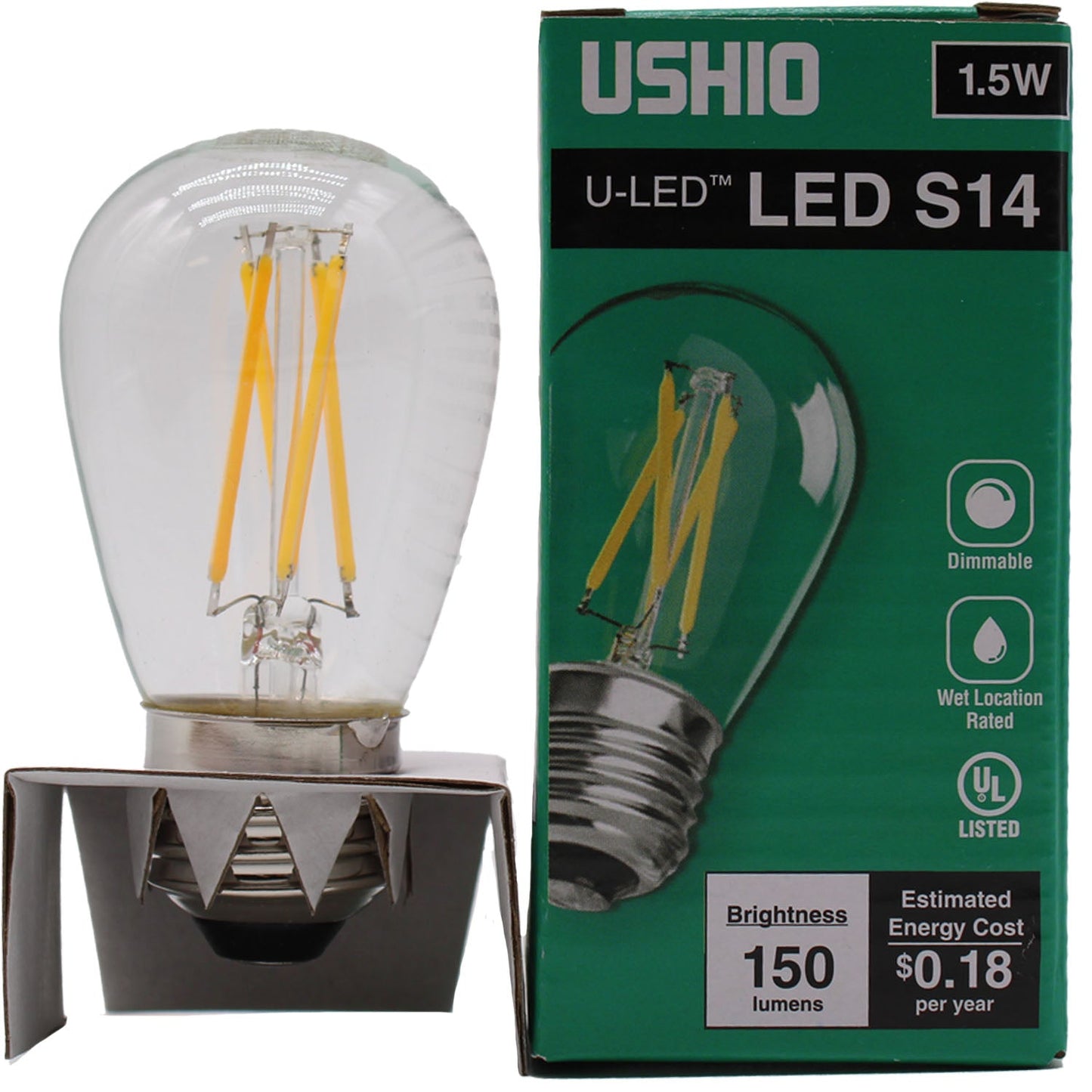 16-Pack Outdoor S14 LED Replacement Bulbs - 2700K Warm White, Shatter Resistant, Waterproof, E26 Base, Energy-Efficient for Marquees, Signs, Accent & Decorative String Lights