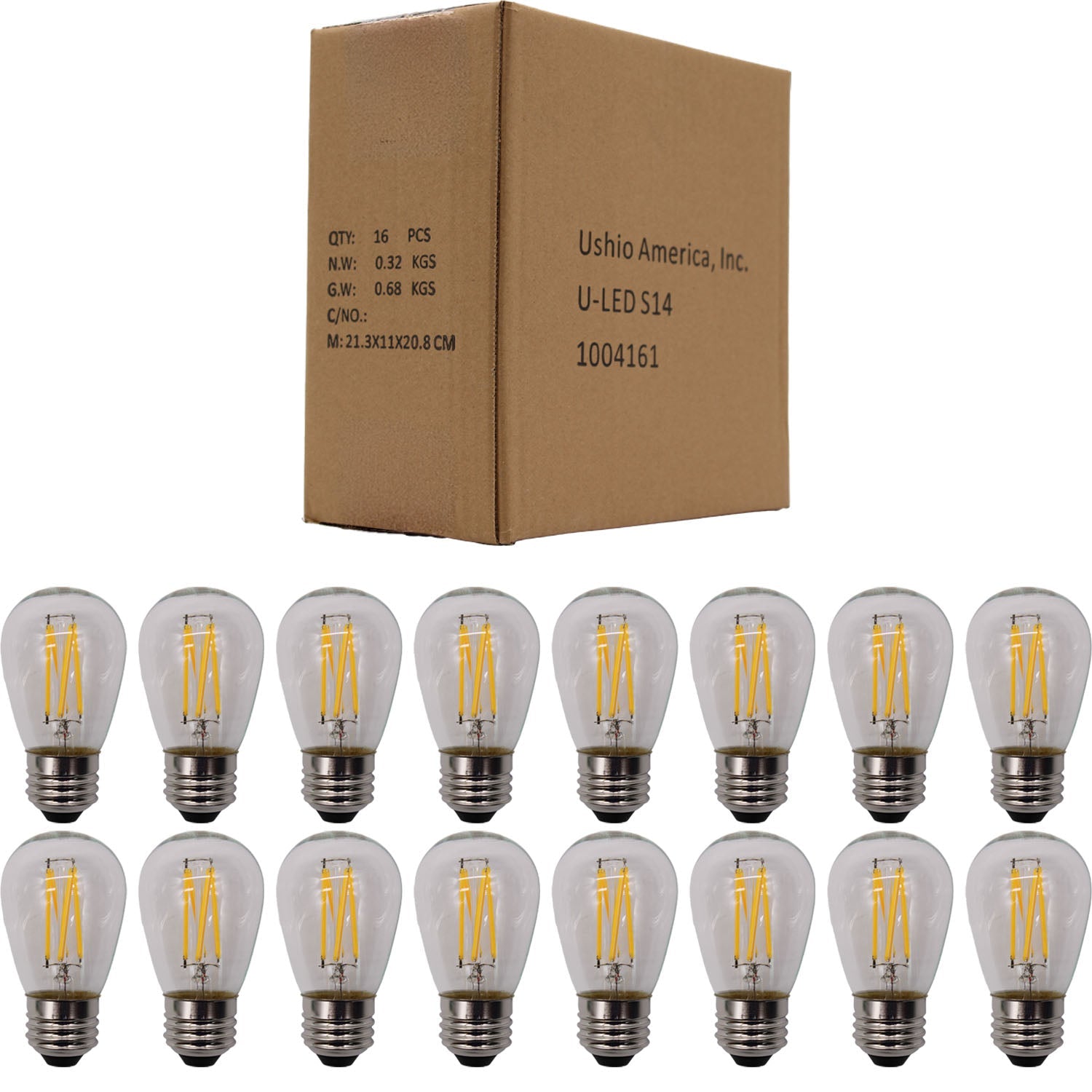 16-Pack Outdoor S14 LED Replacement Bulbs - 2700K Warm White, Shatter Resistant, Waterproof, E26 Base, Energy-Efficient for Marquees, Signs, Accent & Decorative String Lights