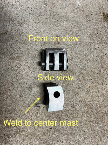 Replacement Anchor Clevis Drive Chain attachment point for Metavic Log Loaders (must be mounted to center mast)