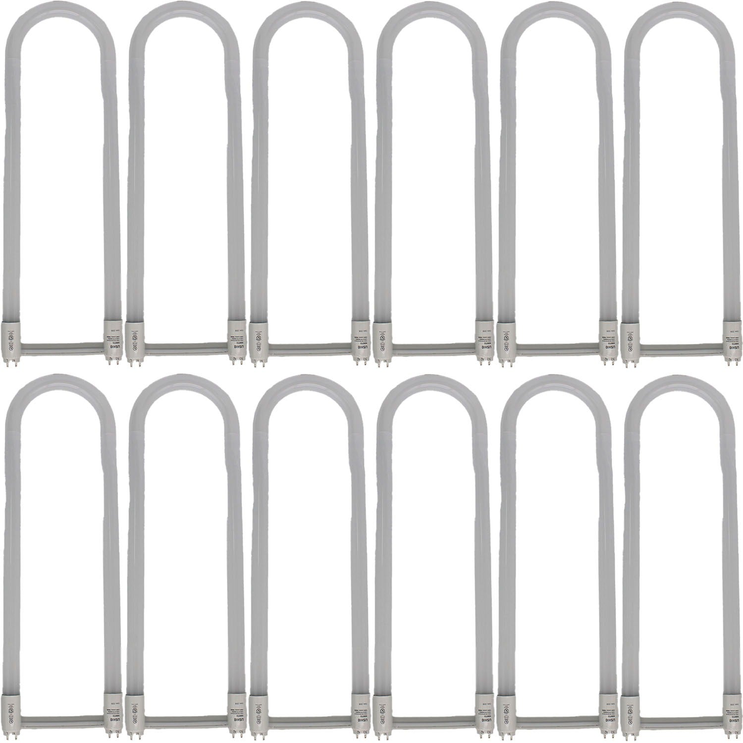 Ushio 3000733 Ubiquity LED T8 Universal U Bend 24in 13W 5000K G13 Type A B U6 - 12 Pack