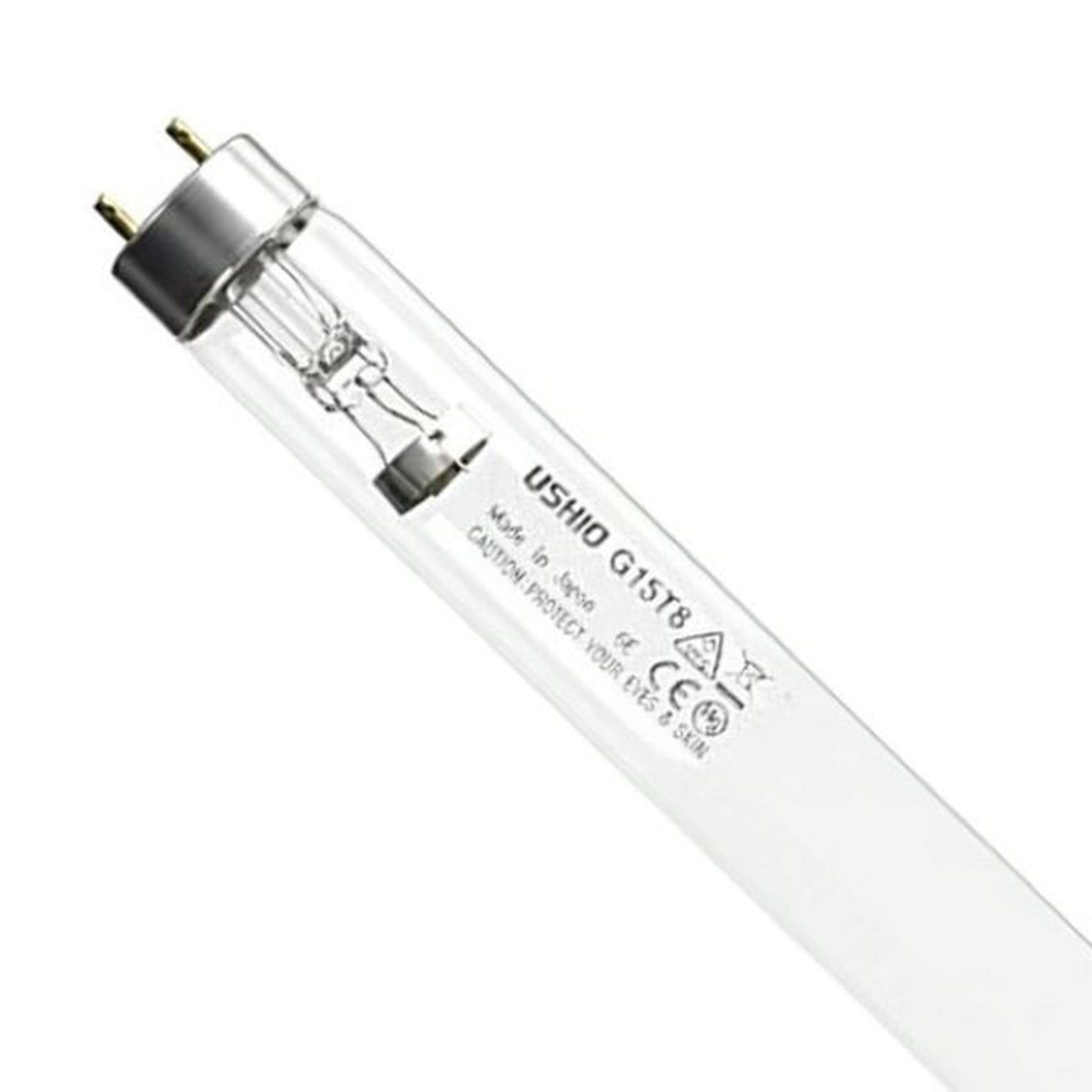 Ushio America G15T8 3000007 Low Pressure Mercury Arc UV Lamp, T8 15W, G13 Base, 436.0mm, 253.7nm UV-C