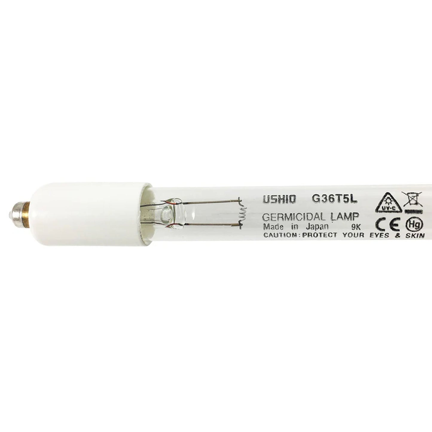 Ushio America G36T5/SL, Ultraviolet 3000010 Low Pressure Mercury Arc UV Lamp, T5 41W, Single Pin Base, 846.0mm, 253.7nm UV-C Quartz