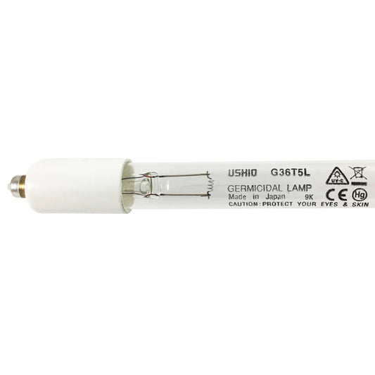 Ushio America G36T5/SL, Ultraviolet 3000010 Low Pressure Mercury Arc UV Lamp, T5 41W, Single Pin Base, 846.0mm, 253.7nm UV-C Quartz