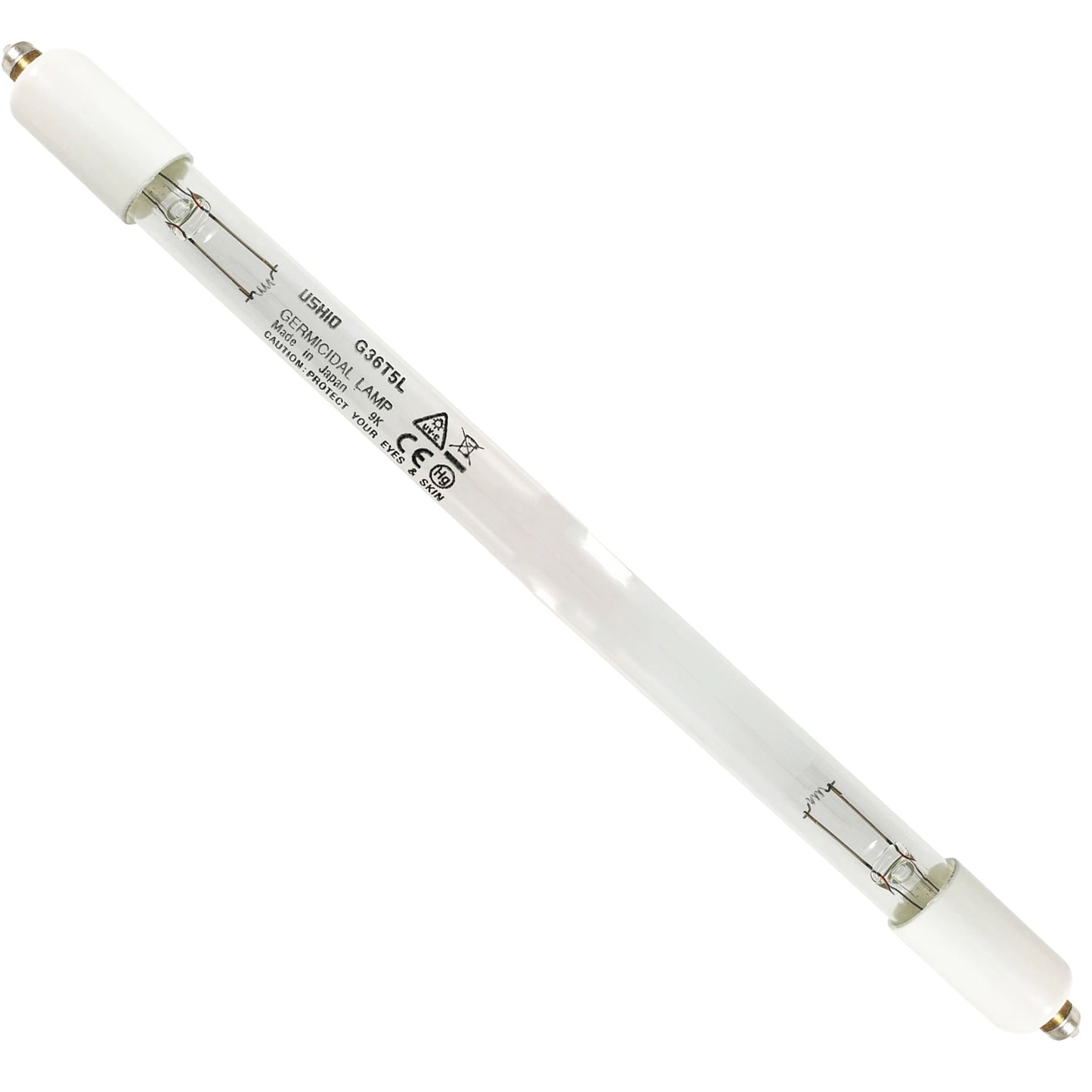 Ushio America G36T5/SL, Ultraviolet 3000010 Low Pressure Mercury Arc UV Lamp, T5 41W, Single Pin Base, 846.0mm, 253.7nm UV-C Quartz