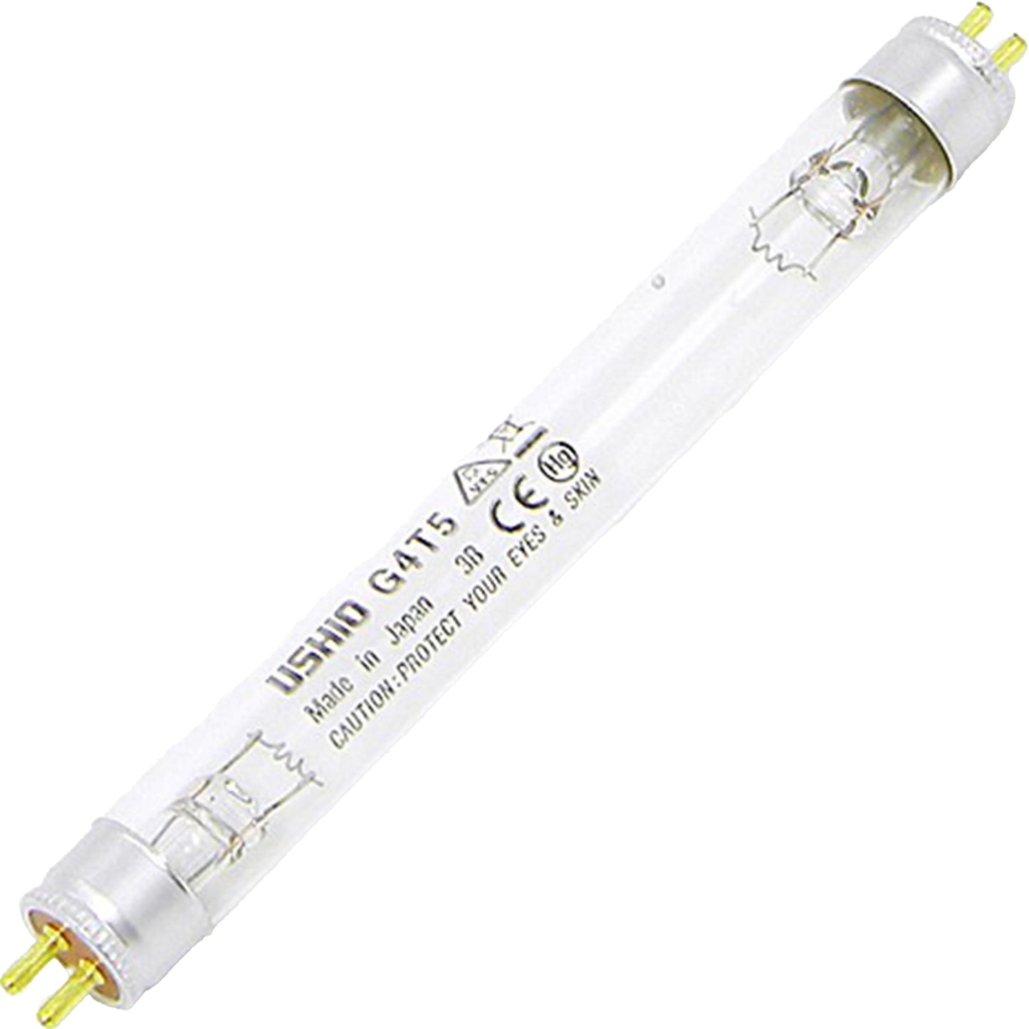 Ushio America G4T5 3000013 Low Pressure Mercury Arc UV Lamp, T5 4.5W, G5 Base, 134.5mm, 253.7nm UV-C