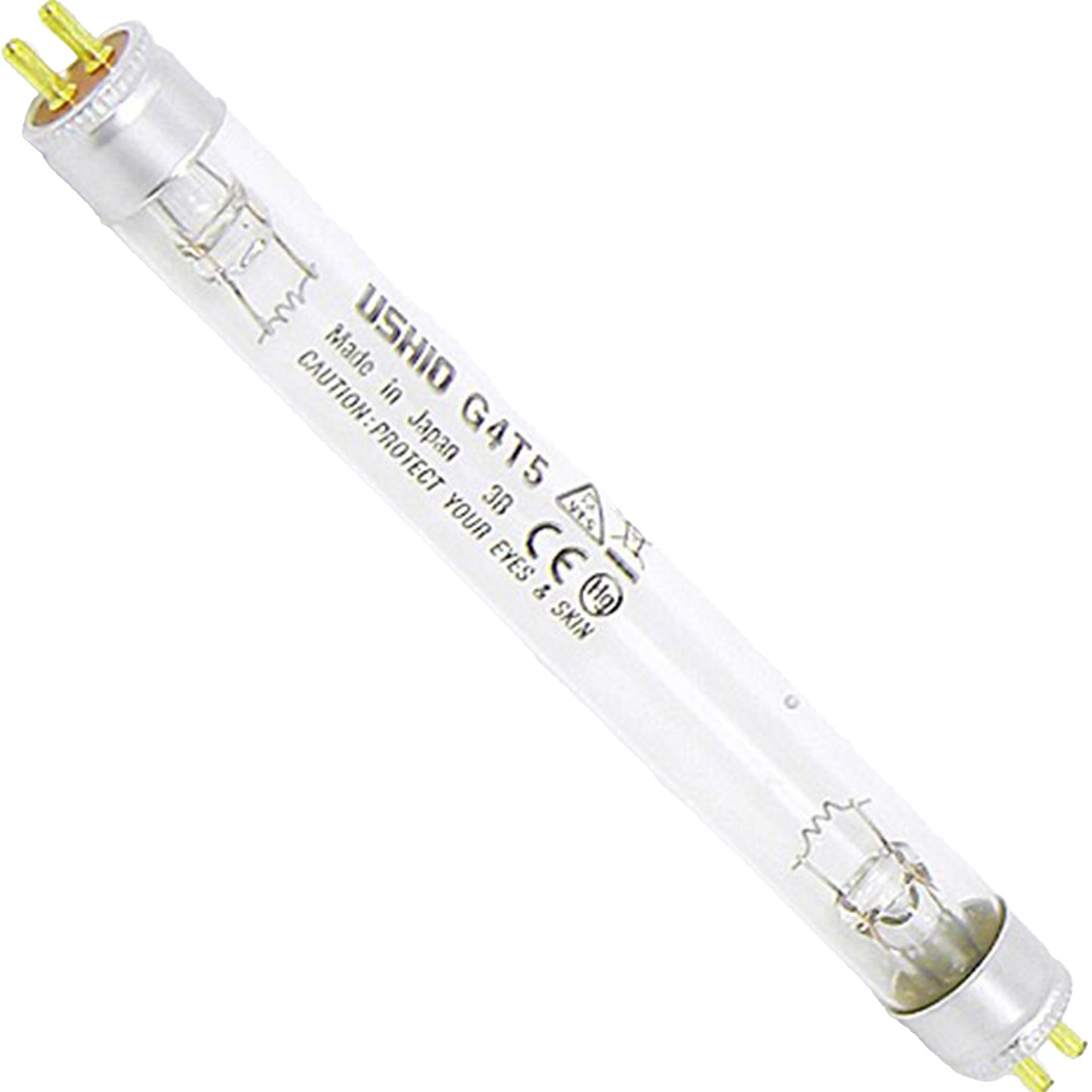 Ushio America G4T5 3000013 Low Pressure Mercury Arc UV Lamp, T5 4.5W, G5 Base, 134.5mm, 253.7nm UV-C
