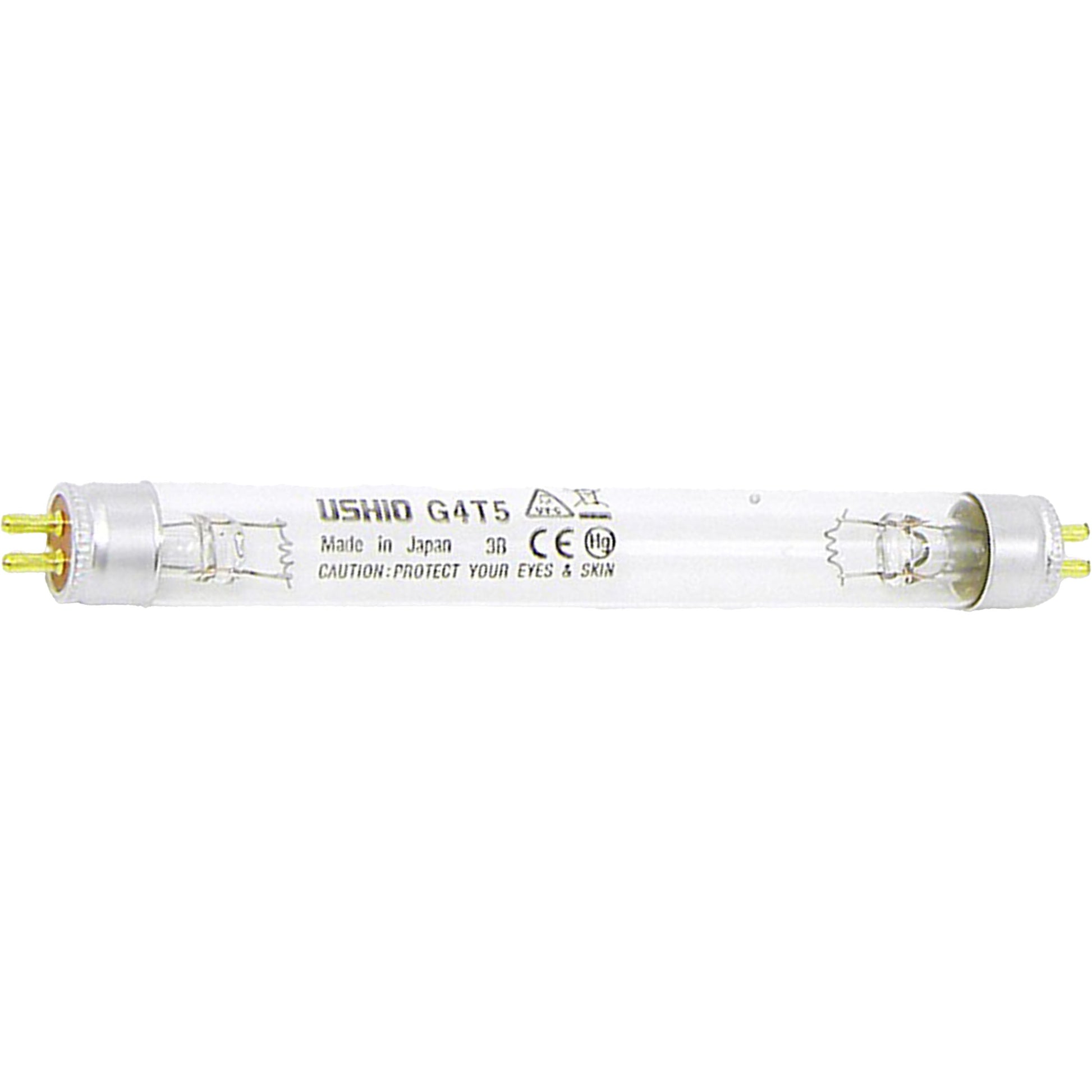 Ushio America G4T5 3000013 Low Pressure Mercury Arc UV Lamp, T5 4.5W, G5 Base, 134.5mm, 253.7nm UV-C