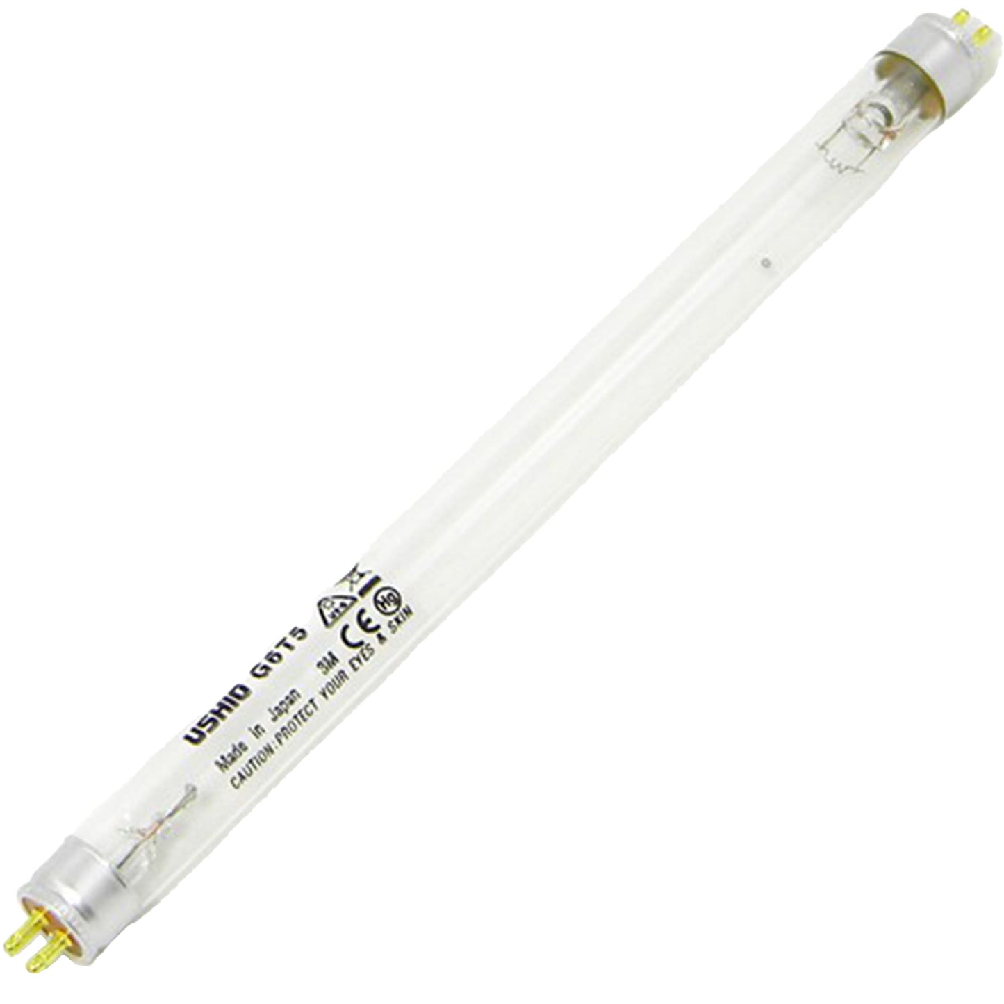 Ushio America G6T5 3000015 Low Pressure Mercury Arc UV Lamp, T5 6W, G5 Base, 210.5mm, 253.7nm UV-C