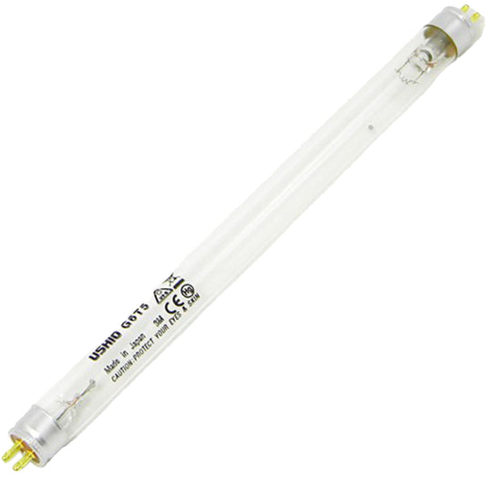 Ushio America G6T5 3000015 Low Pressure Mercury Arc UV Lamp, T5 6W, G5 Base, 210.5mm, 253.7nm UV-C