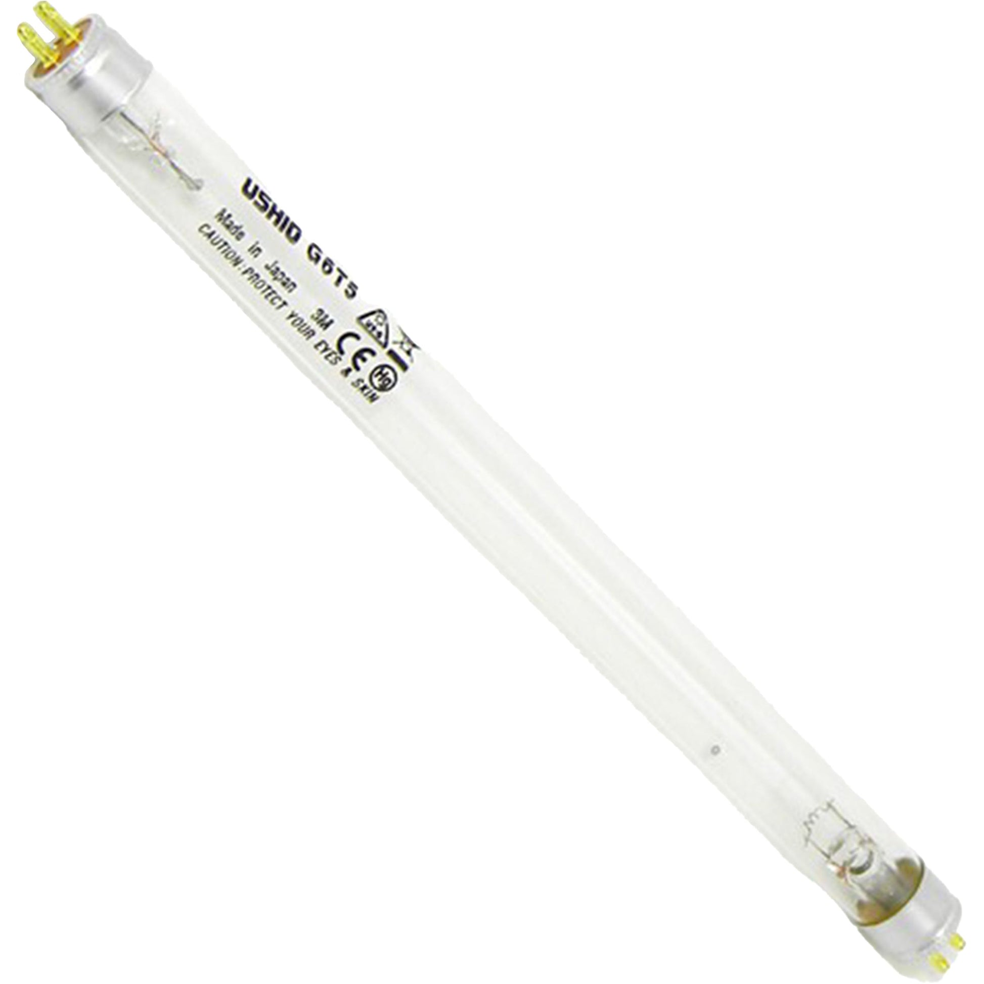 Ushio America G6T5 3000015 Low Pressure Mercury Arc UV Lamp, T5 6W, G5 Base, 210.5mm, 253.7nm UV-C