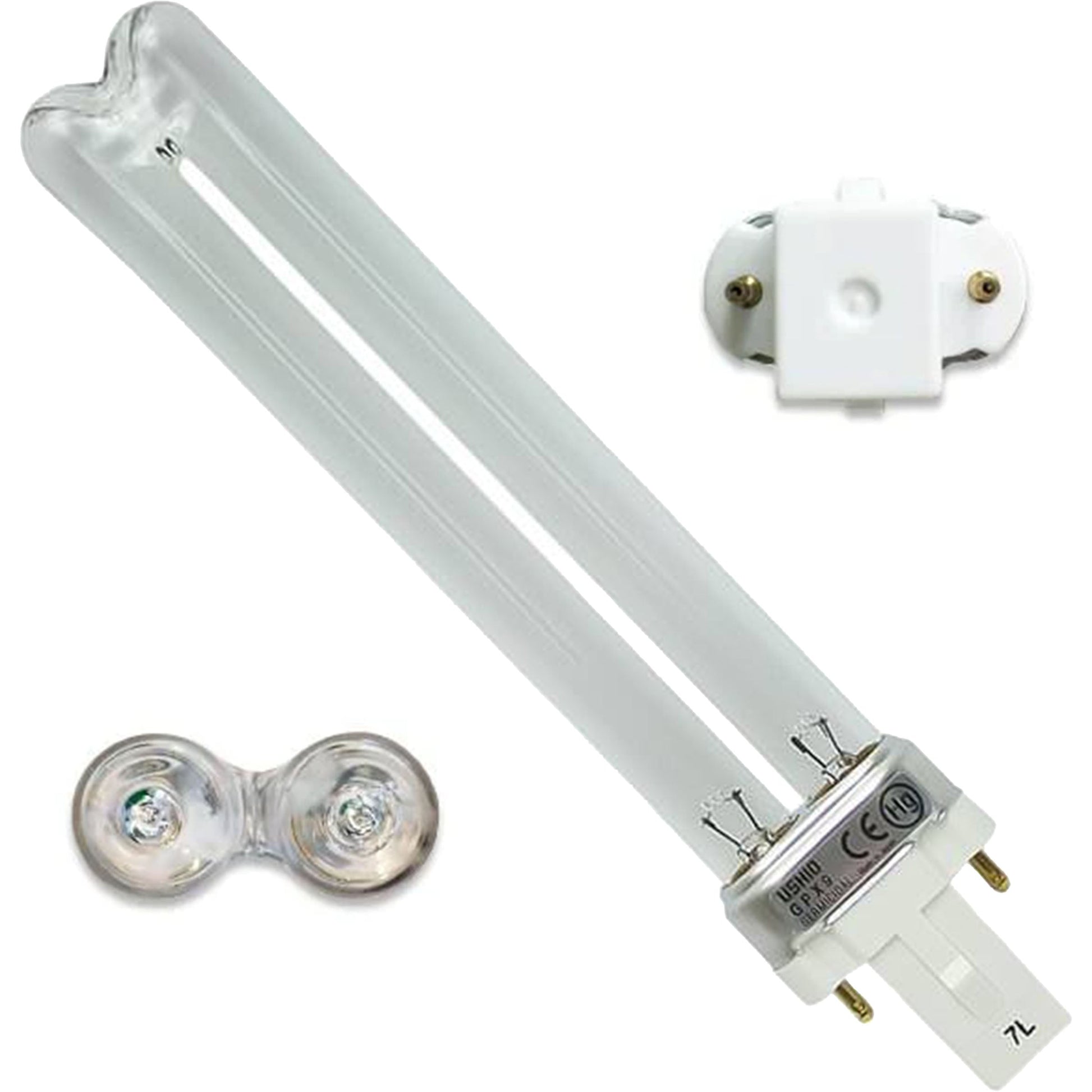 Ushio America GPX9 3000304 Low Pressure Mercury Arc UV Lamp, T4 9W, G23 Base, 145.0mm, 253.7nm UV-C
