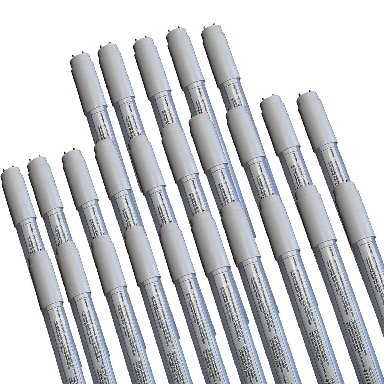 25 Pack of Ubiquity 2 LED T8 Direct Wire Bypass Lamps 48in 12.5W 4000K 1750lm CRI85 120-277V - 3000680