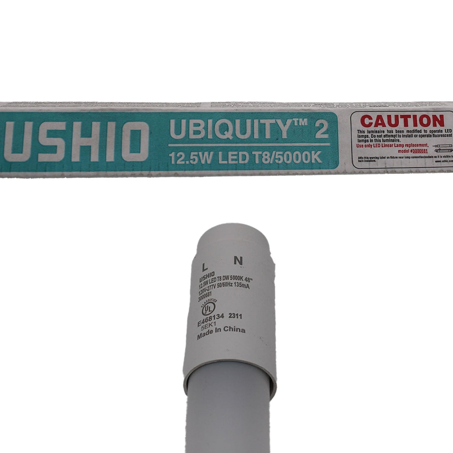25 Pack of Ubiquity 2 LED T8 Direct Wire Bypass Lamps 48in 12.5W 5000K 1800lm CRI85 120-277V - 3000681