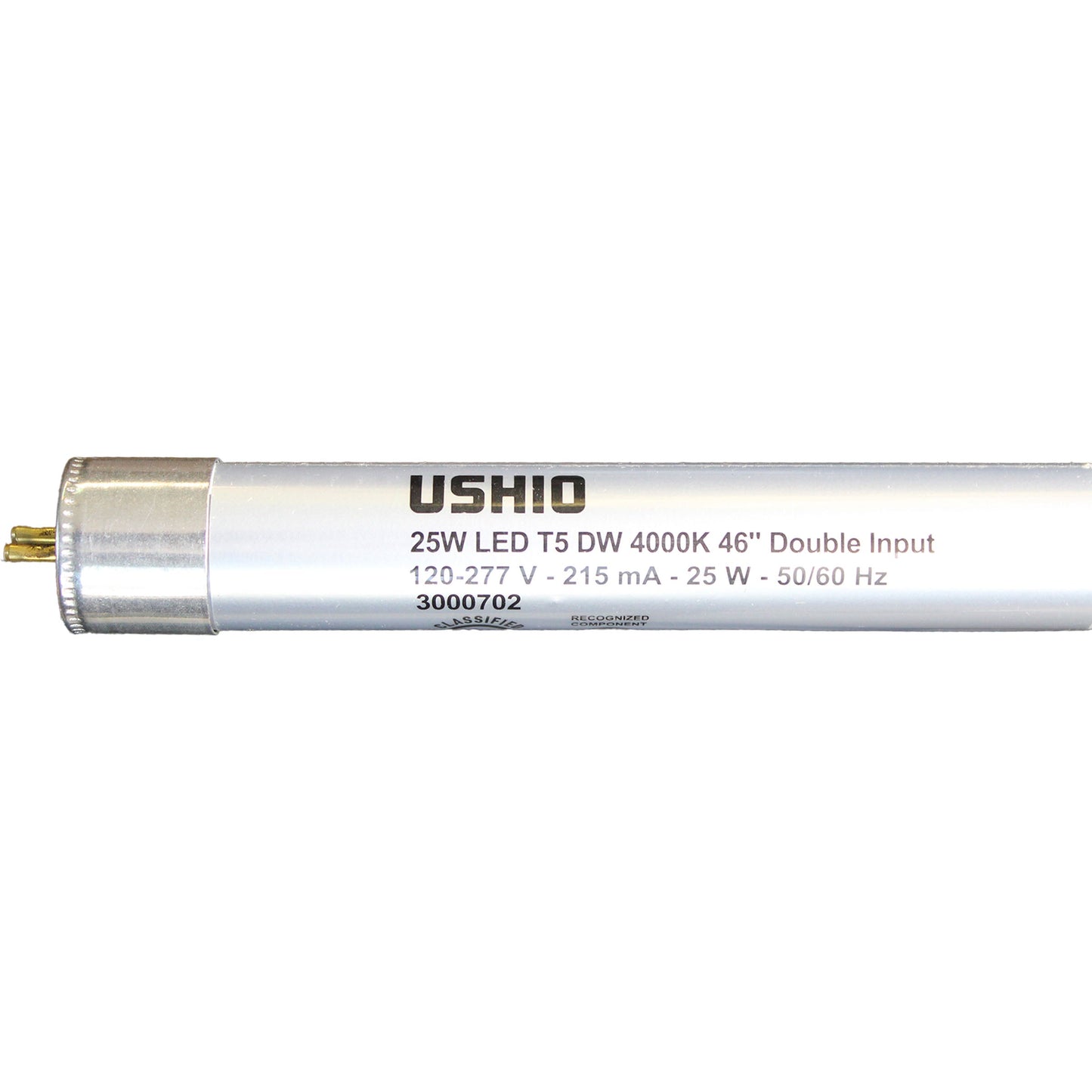 25 Pack of Ushio Ubiquity LED T5HO Direct Wire 46in 4000K 25W G5; Ballast Bypass; 120 to 277V; 3000702